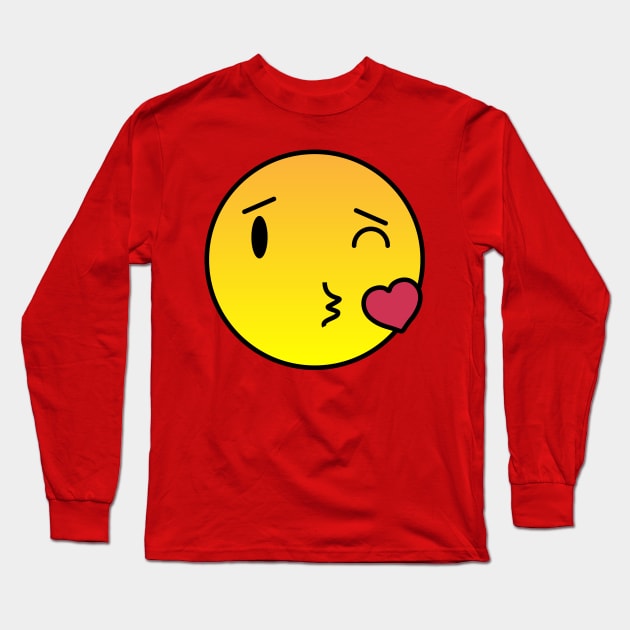 Kiss Emoji Long Sleeve T-Shirt by GorsskyVlogs